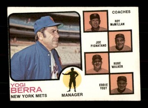 1973 Topps New York Mets Managers Yogi Berra Card