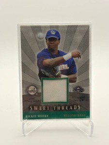 2004 Sweet Spot Sweet Threads Rickie Weeks Game Used Jersey Card Milwaukee Brewers
