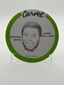 Carvel Circle Basketball Card NBA Kareem Abdul-Jabbar NBA Legend Los Angeles Lakers