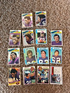 Vintage Minnesota Vikings Football Card Lot, Loaded With Big Names