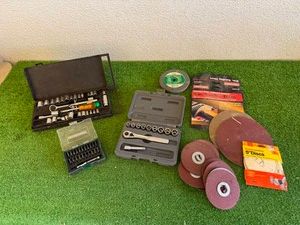 Mixed Lot Tools, Bits, Sanding Discs