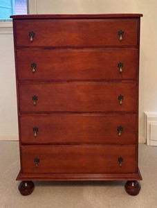 BR1 - Vintage William and Mary Style Mahogany Chest of Drawers