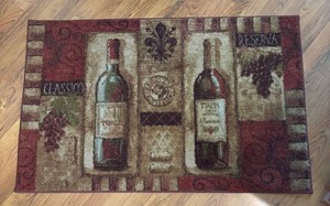 LR - Wine Motif Rug 30 X 47 in