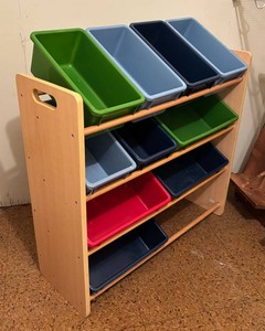 LLR - Colorful Bin Shelf With Assorted Bins