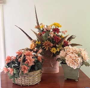 BR1 - Faux Floral Arrangement Trio (Lot of 3)