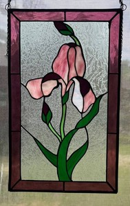 B - Floral Stained Glass Decor
