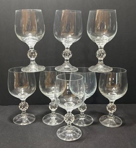 K - Bohemia Claudia Crystal Stemware (Lot of 8)