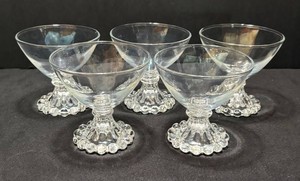 K - Vintage Anchor Hocking Berwick Boopie Sherbet Glasses (Lot of 5)