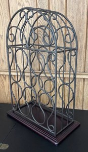 LR - Scrolled Metal Wine Rack