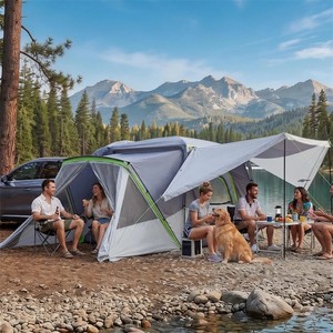 $300 SUV Tent for 5-9 Person, 2-Room Car Camping Tent