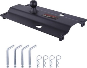 $140 25000 lbs Gooseneck Ball Plate for 5th Wheel Rails, 2-516 in Ball, Rails, Carbide Black