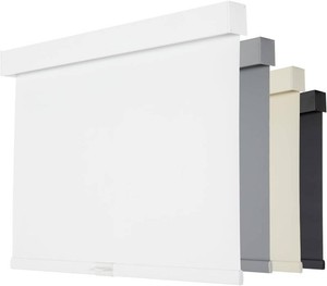 Persilux Cordless Blackout Roller Shades with Valance, Insulated Fabric, UV Protection (White)