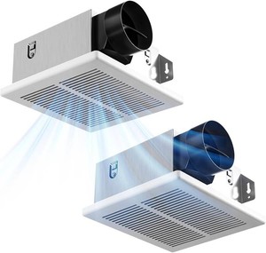 Amico Bathroom Exhaust Fans 2 Pack, 80 CFM, 1.0 Sones, Ceiling Retrofit Vent Fans, UL Listed