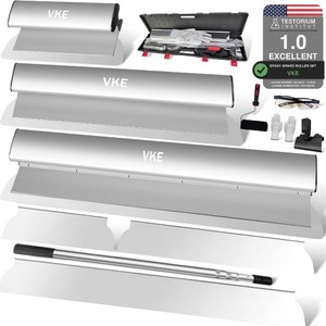 VKE Drywall Skimming Blade, 122032 in Spatula, 39 82 in Extension Handle, Stainless, Silver