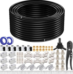 $260 Compressed Air Piping System, 34 x 200 ft Pipe, Wall Outlet Blocks, Air Line Kit for Shop