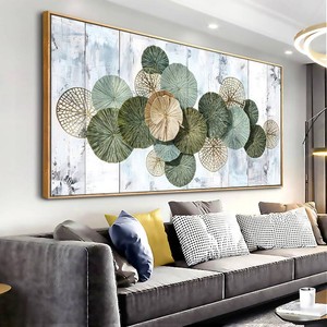 Green Abstract Canvas Wall Art, 20x40, Framed, for Bedroom, Living Room, Dining Room Decor