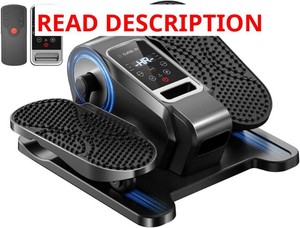 Under Desk Elliptical Machine, Seated Pedal Exerciser with Remote, 12 Speeds, ManualAuto