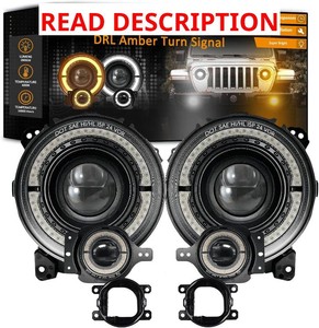 $226 9-Inch LED Headlights for 2018-2025 Jeep Wrangler JLJLU & Gladiator JT (DOT)