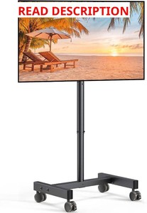 Perlegear Rolling TV Stand on Wheels for 13-50 inch TVs, 30  Tilt, Holds 44lbs, VESA 200x200