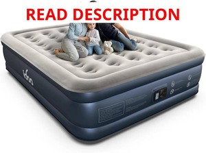 Queen Air Mattress with Built-in Pump, 18 Raised Comfort Inflatable Bed, 650lbs