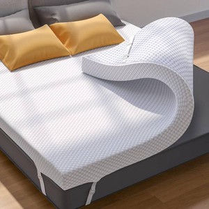 $140 PERLECARE Queen Mattress Topper, 3 Inch Gel Memory Foam Mattress Topper for Pressure Relief, Premium Soft Cooling Sleep, Non-Slip Design with Removable & Washable Cover, Oeko-Tex Certified