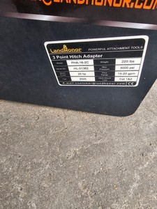 Unused 2026 LandHonor Skid Steer 3 Point Hitch Adapter PHA-16-2C CE