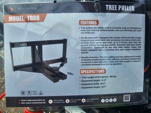 Unused 2026 WOLVERINE Tree Puller TP-13-08D CE