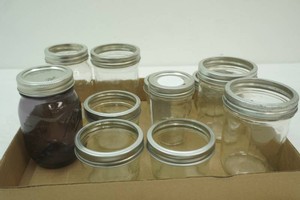 Canning Jars with Rings. 1 Amethyst Purple Jar
