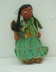 Vintage Mid Century Mexican Folk Art Doll