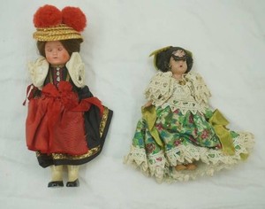 Vintage Folk Art Souvenir Dolls