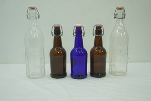 Porcelain Swing Top Glass Bottles