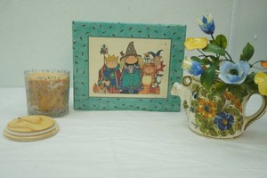 Vintage Meiselman Imports Italian Pottery Teapot Candle dreamer & friends statue