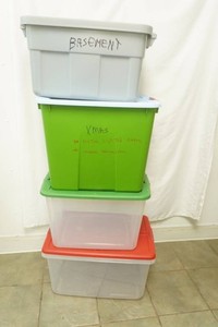 4 Large Totes With Lids