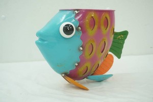 Metal Art Fish Planter  Metal Art Sculpture