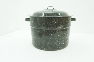Black Speckled Graniteware Canning Pot