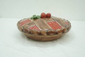 vintage ceramic cherry pie keeper