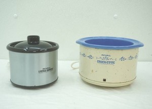 Rival Little Dipper Crock Pot with lid, and Rival Crock Ette Stoneware Slow Cooker 7 diameter by 5 tall (no lid)