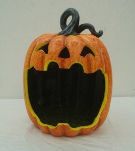 Jack-O-Lantern Decor Container 14 tall