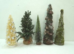 Decorative Holiday Evergreen Trees. 19-14 tall