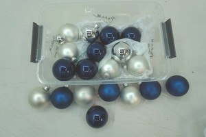 Glass Christmas Balls with Small Tote