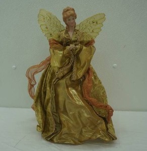 Golden Angel Tree Topper 16.5 tall