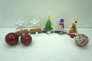 Christmas Mantle Stocking Hooks and Decor