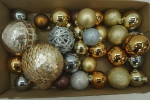Gold Toned Christmas Balls