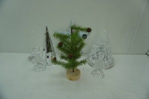Clear Glass Christmas Tree Candle Holders Metal Star Tree Topper, Metal Christmas Tree, Light Up Pine Tree, LED Light Up Tree