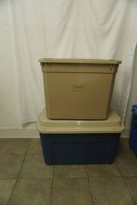 2 Large Totes with lids