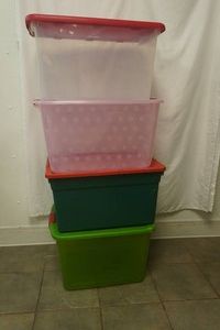 4 Large Totes with Lids