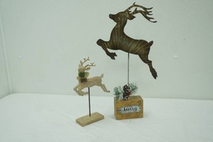 Reindeer Decor. Resin, Metal, Wood