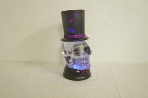 LED Skull Snow Globe 10 tall