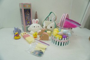 18 Easter Tree, Easter Baskets and Decor, White Plush Bunny