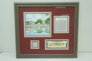 Framed Collection of Memorabilia from the Excelsior Amusement Park